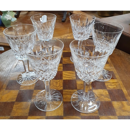 792 - A set of six Waterford Glasses. D  7.5 x  H 14.5 cm approx.