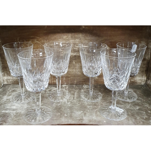 794 - A set of six Waterford Red wine Glasses. D 8.5 x H 17.5 cm approx.