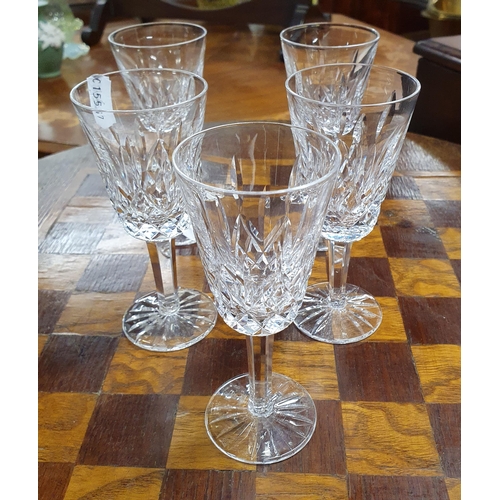 795 - A set of five Waterford Port Glasses. H 13 cm approx.