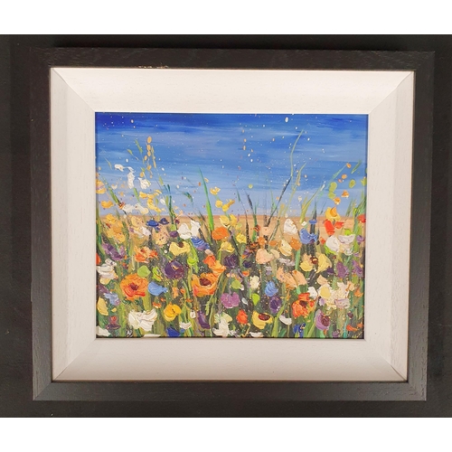 1015 - Alane Pierce (Irish) oil on Board 'Sunflowers' signed LL. Frame size 41 x 36 cm approx.