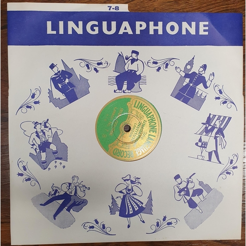 1019 - A set of sixteen Irish linguaphone Records from the Linguaphone Institute of London, c 1940's 78rpm.