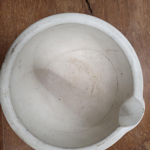 897 - A good large Pestle and Mortar possibly Wedgwood. D 19.5 cm approx.