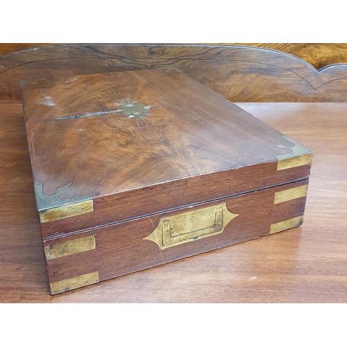 873 - An early 19th Century Mahogany Campaign Cutlery Box by George Deacon with brass corners and brass li... 