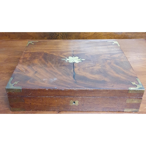 873 - An early 19th Century Mahogany Campaign Cutlery Box by George Deacon with brass corners and brass li... 