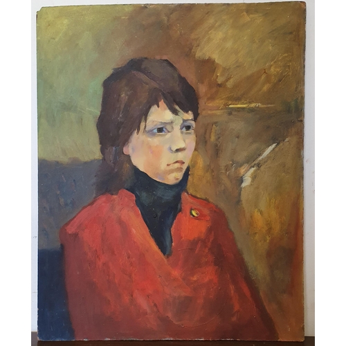 89 - Portrait Oil on Board, no apparent signature.
 H 66 x W 53  cm approx.