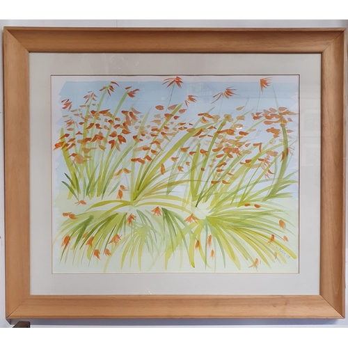 97 - A 20th century Watercolour of flowers by Waugh. Signed LR. H 40 x W 50 cm approx.