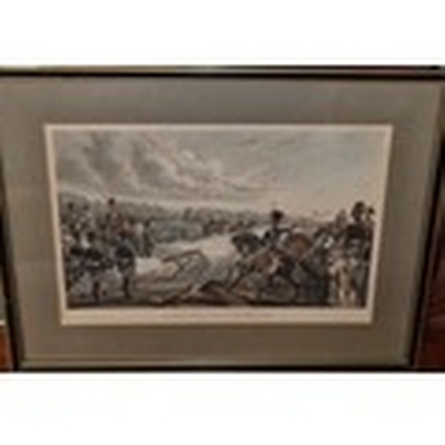 412 - A 19th Century hand coloured Engraving of a Military scene. Sold for Storage Fees/Charity.