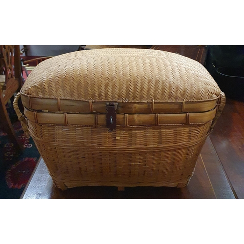 695 - Two vintage Wicker Baskets. Held in Old Workshop.