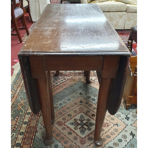 705 - A late 19th Century Mahogany Dropleaf Table with simple pad feet.  H 75 x W 106 x D 154 cm approx. S... 