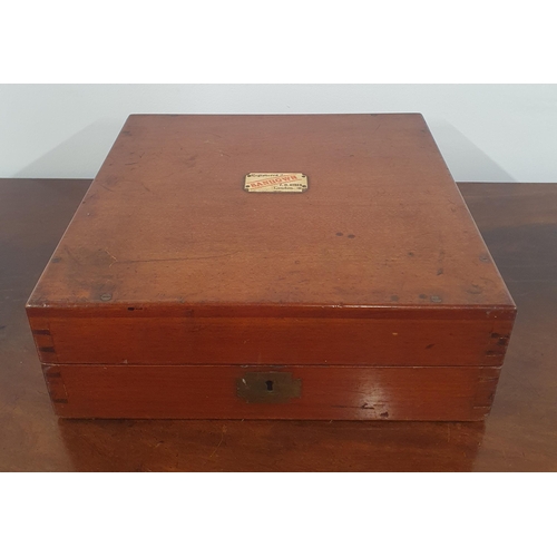 289 - F H Ayres Sandown. A Mahogany cased racing Game c1890 - 1900. 31 x 31 x  H 11 cm approx.