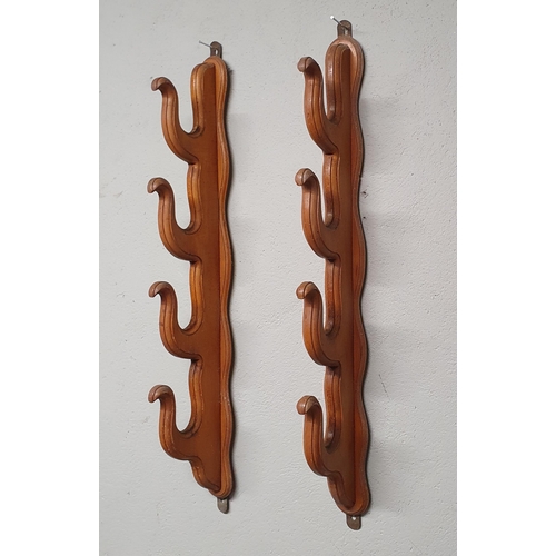 561 - A good pair of wall mounted Hat Racks.
82 cm approx.