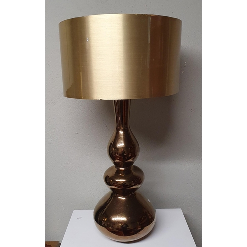 22 - A pair of Gold Iridescent Style table Lamps. H 55 cm approx.