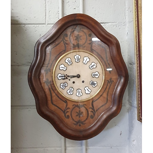 75 - A 19th Century Continental Wall Clock. 48 x 61 cm approx.