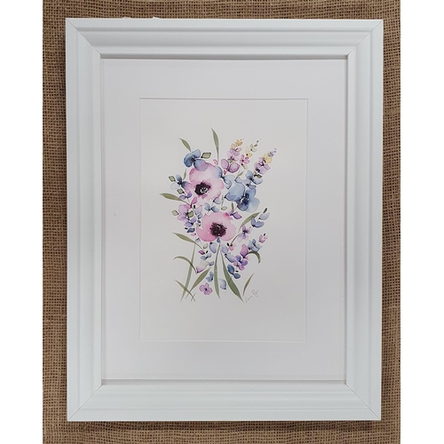 419 - Lena Ryan. A group of three 20th Century still life of flowers. All signed and well framed. 37 x 47 ... 