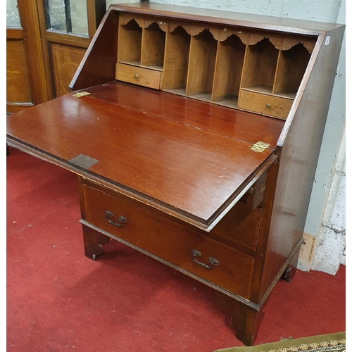 210 - An Edwardian Mahogany and inlaid Bureau of neat proportions. W 76 x D 45 x H 99 cm approx.