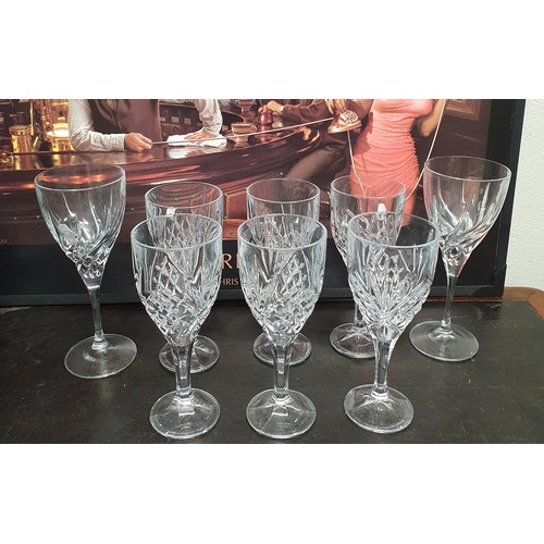 34 - A quantity of Aynsley and other items along with a quantity of red wine glasses.