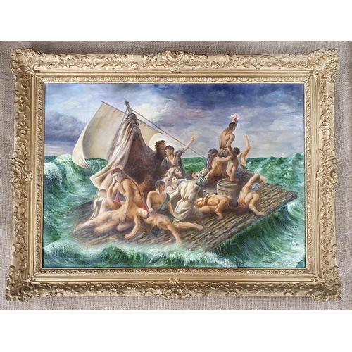 1 - J M Edwards after a painting by Theodore Gericault 'The Raft of Medusa' Oil on Canvas, signed LR wit... 