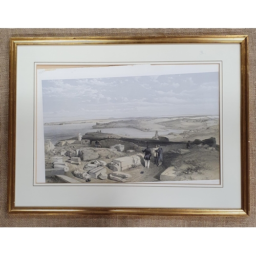 71 - Two 19th Century Coloured well framed engravings in gilt frames. 50 x 67, 60 x 75 cm approx.