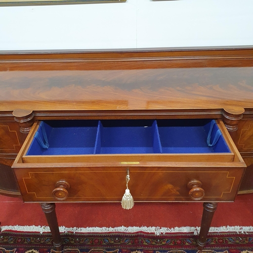 570 - A Superb 19th Century Mahogany and inlaid Sideboard with turned reeded supports and original timber ... 