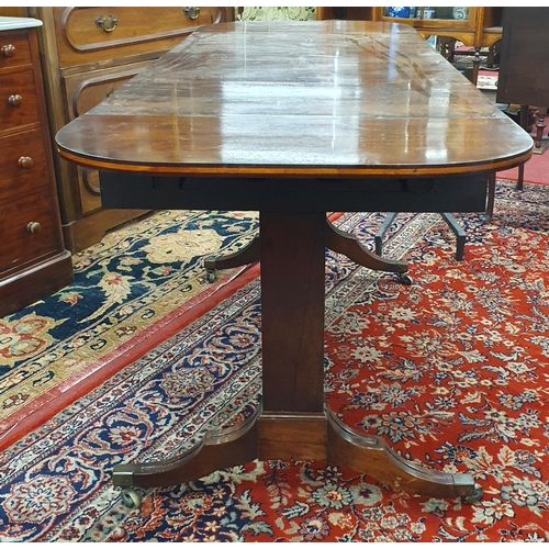 657 - A Superb 19th Century Rosewood Sofa Table of neat proportions with twin frieze drawers on splayed su... 