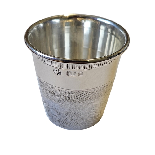 311 - An Irish Silver egg Cup along with a Birmingham Silver card Case, William Birmingham Ltd (with cards... 