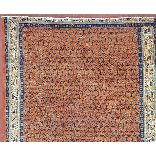 139 - A Persian Red ground runner with multi borders and unique repeating central medallion design.
300 x ... 