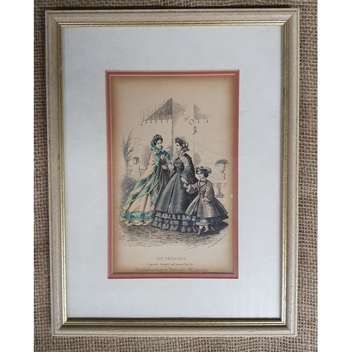 436 - A pair of 19th Century hand coloured engraved Fashion Prints. 
32 x 25 cm approx.