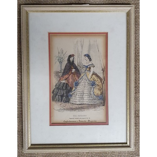 436 - A pair of 19th Century hand coloured engraved Fashion Prints. 
32 x 25 cm approx.