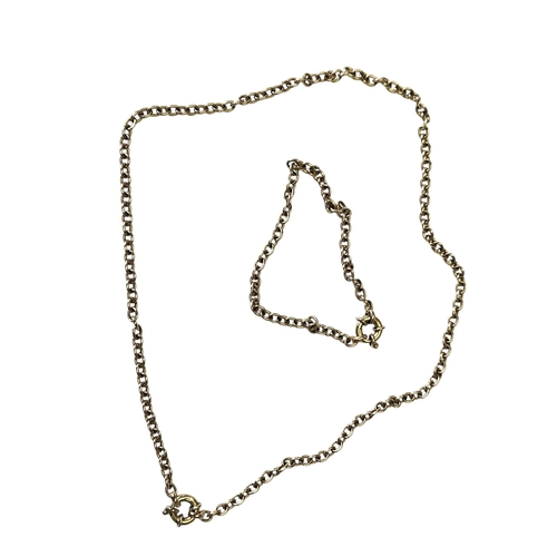 375 - A 9ct Gold Bracelet and Necklace along with another 9ct Gold Bracelet with total weight 22 grams app... 