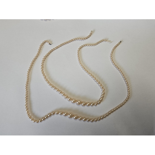 322A - Three strands of Cultured Pearls needing clasps.