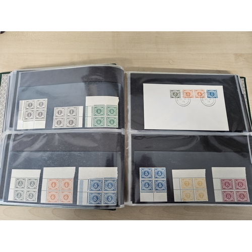 444 - A quantity of Irish Postage due, Postal stationary and Saorstat overprint blocks in a Prangnell-Rapk... 