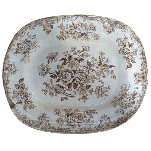 50 - Four 19th Century Meat Platters to include a crown Devon fieldings pattern hunting scene and three b... 