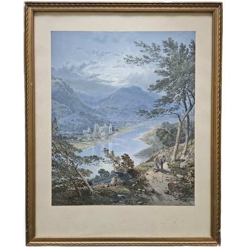 12 - Two colour Prints of Tinton Abbey after Edwin Penley. 61 x 50 cm approx.