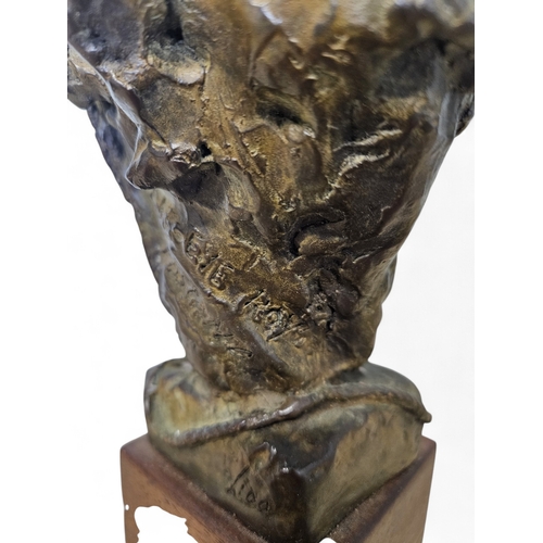 19 - A Limited Edition Bronze Figure of 'One Eyed Roy'.  5/100 with makers stamp to the back. H 26 cm app... 