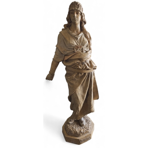 22 - A late 19th Century early 20th Century Austrian Goldscheider Terracotta Bust of Judith with makers s... 