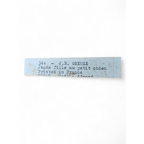 7 - After Renoir. Two colour Prints 'Jeune fille au petit chien' 'Jeune fille aux fleurs'. 32 x 27 cm ap... 