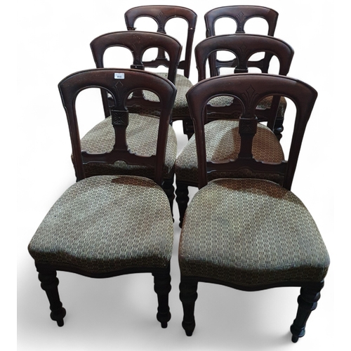 815 - A good set of six 19th Century Mahogany dining Chairs.