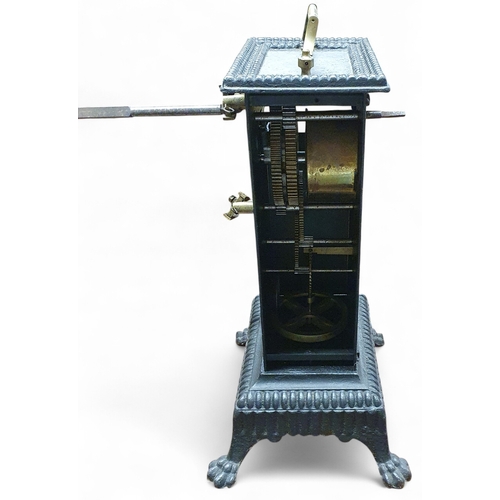 406 - A rare working 19th Century cast Iron Spit roast with Brass mechanism.