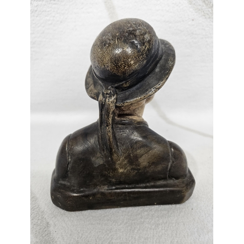 55A - A small well moulded 19th Century head and shoulders model of an elderly Man, no signature.
15 x 15 ... 