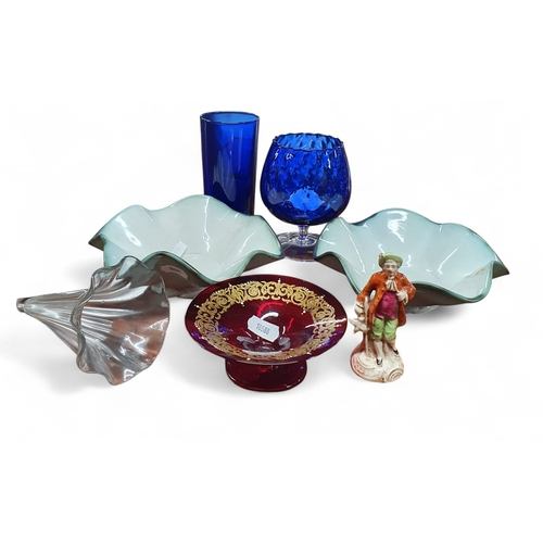 18 - A large quantity of Items on three shelves of the dresser to include a shoeshine box, a quantity of ... 
