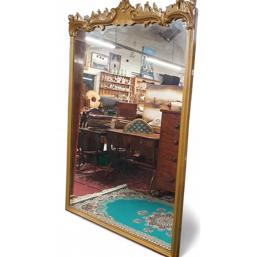 46 - A 19th Century Timber and Gilt overmantel Mirror and Console Table with white marble top.
Mirror W 1... 