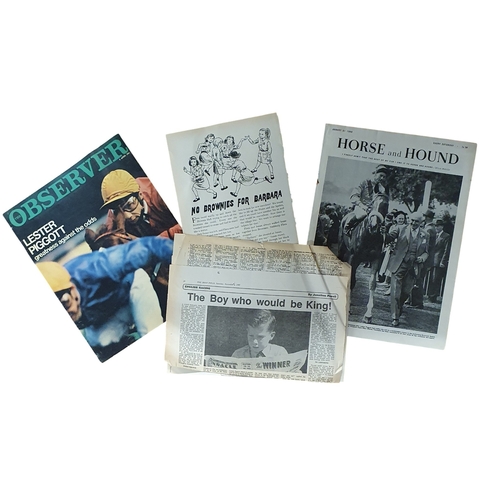 13 - A good quantity of Newspapers showing Lester Piggott.
