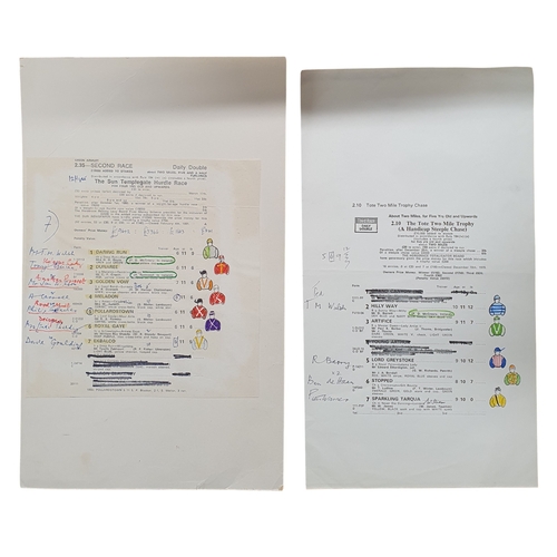 18 - A group of four Peter O'Sullevan race day Cards.