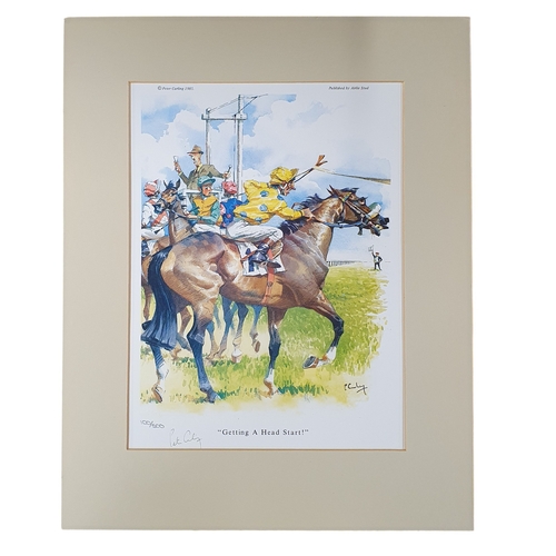 29 - Peter Curling (Irish) three signed limited edition coloured Print caricatures.