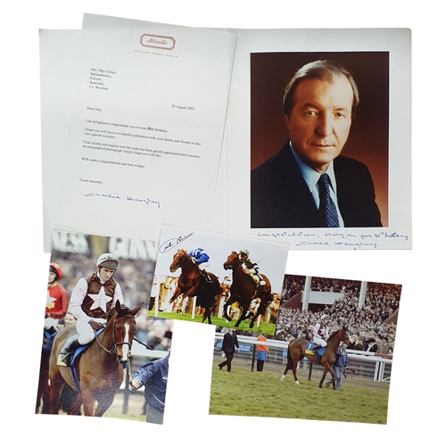 43 - A quantity of Lester Piggott scrap folio pages and a scrap book.