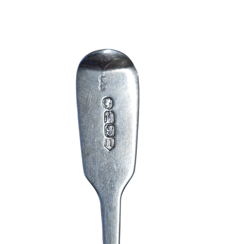 373 - A set of eight Irish Silver tea Spoons, John Smyth 1858 along with another Irish Silver tea spoon. 1... 