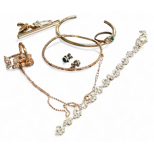 383 - A quantity of fashion Jewellery along with a group of Sunglasses.