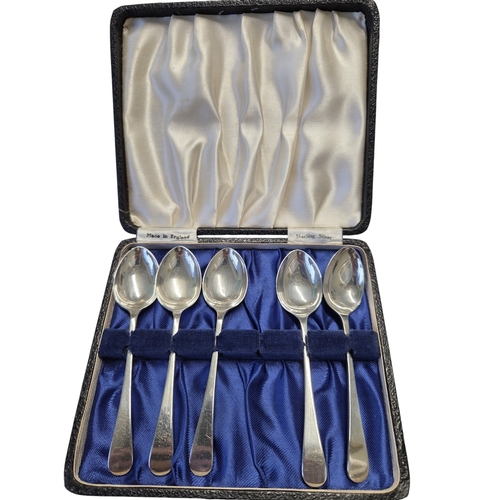 389A - A Silver handled Scissors, set of five Silver spoons, a Harrods lidded serving dish along with a cir... 