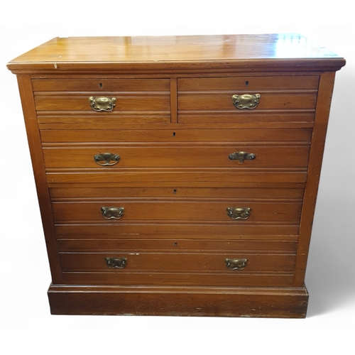 459 - A 19th Century Walnut Chest Of Drawers with two short over three long. W 105 x D 52 x H 105 cm appro... 