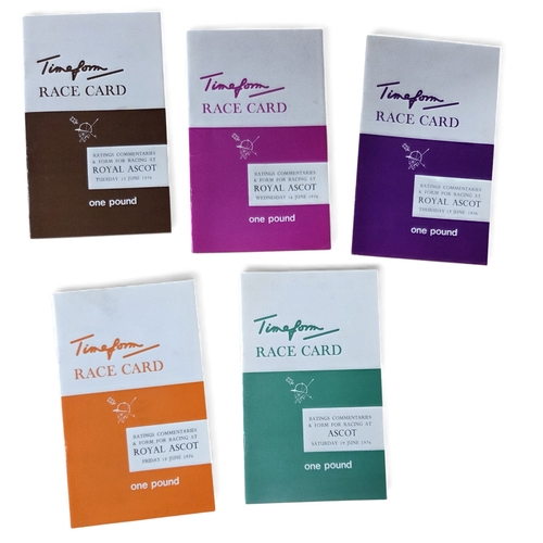 81 - A full set of five Timeform race day brochures from Royal Ascot June 1976.